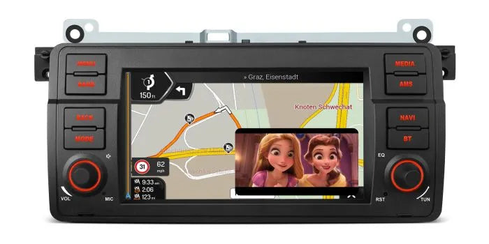 Xtrons 7'' Head Unit Display Upgrade For BMW E46 3 series/M3 1998-2006 | 4GB RAM & 64GB ROM