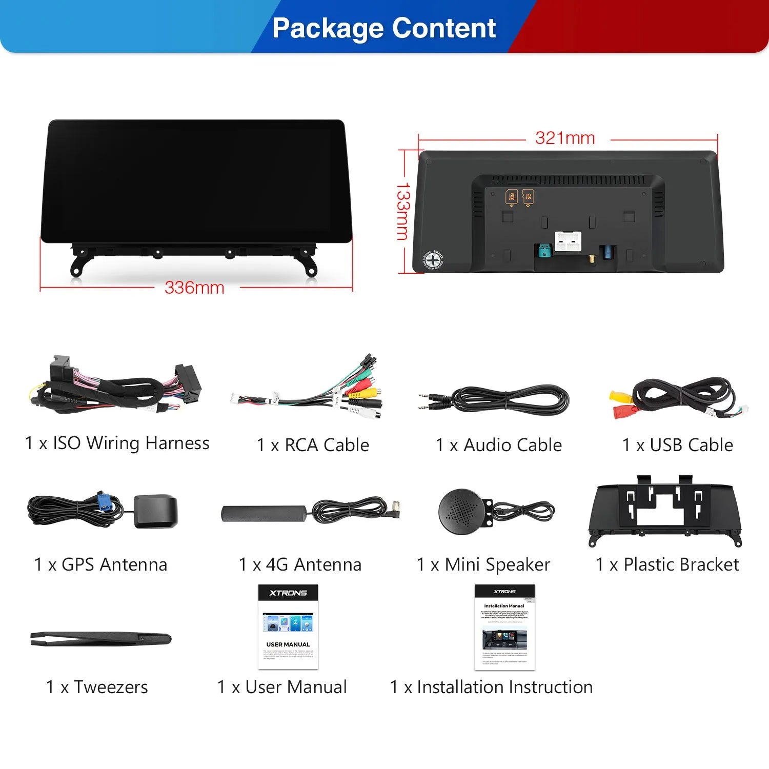 Xtrons Q Series 12.3" Head Unit Display Upgrade For BMW X3 F25 2011-2013 (CIC) | 8GB RAM & 128GB ROM