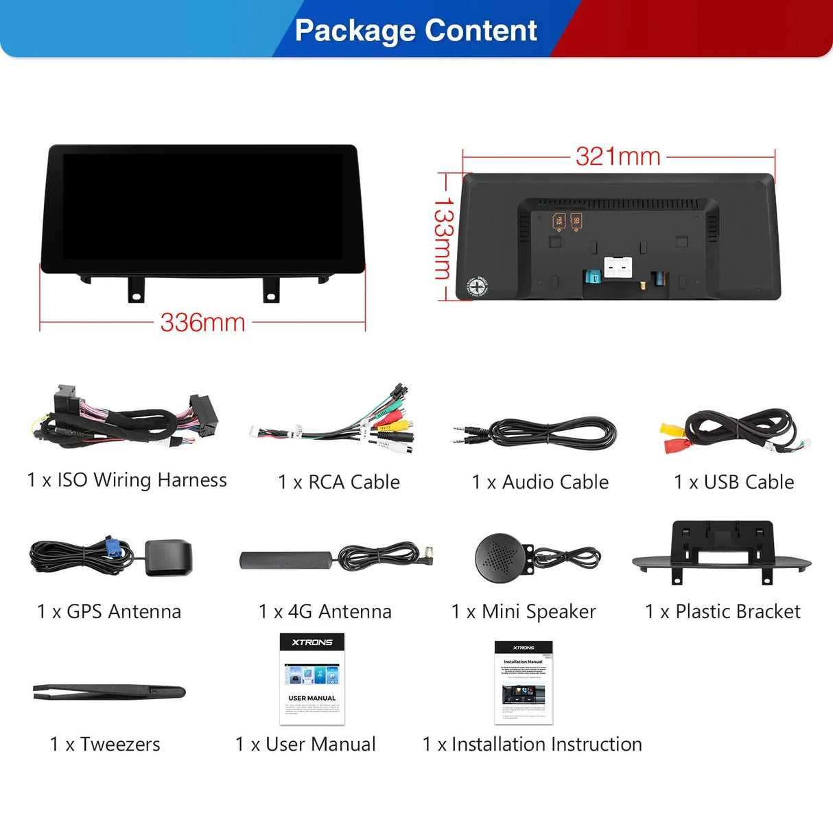 Xtrons Q Series 12.3" Head Unit Display Upgrade For BMW 3/4 Series M3/M4 F3X/F8X 2016+ (NBT EVO) | 8GB RAM & 128GB ROM