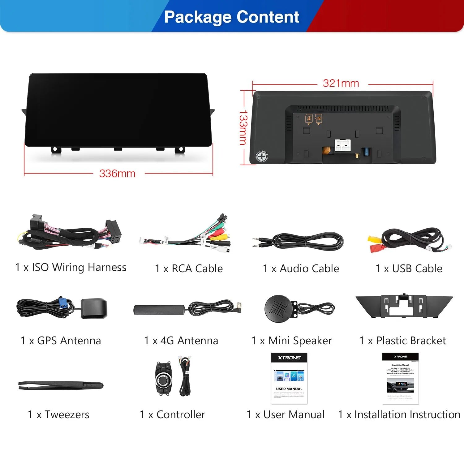Xtrons Q Series 12.3" Head Unit Display Upgrade For BMW X1 E84 (No Original Display) | 8GB RAM & 128GB ROM