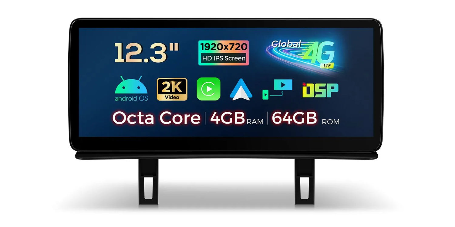 Xtrons 12.3" Head Unit Display Upgrade For BMW 1 Series E8X 2006-2012 (CCC) | 4GB RAM & 64GB ROM