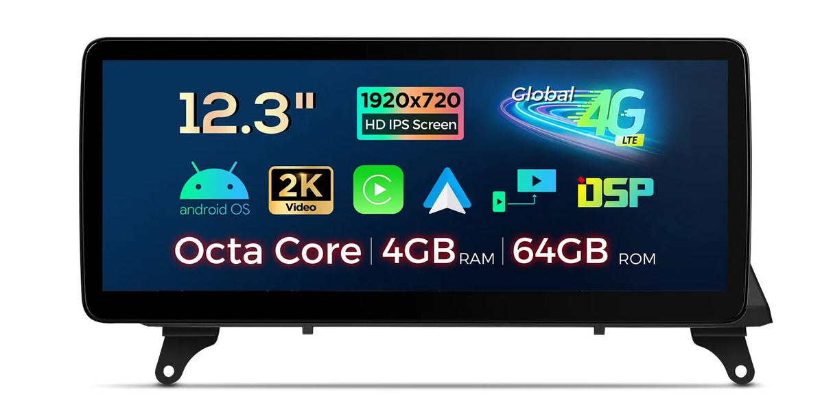 Xtrons 12.3" Head Unit Display Upgrade For BMW X5/X6/M E70/E71 2007-2009 (CCC) | 4GB RAM & 64GB ROM