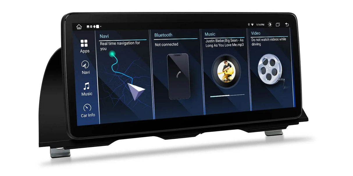 Xtrons 12.3" Head Unit Display Upgrade For BMW 5 Series F10/F11 2011-2012 (CIC) | 4GB RAM & 64GB ROM