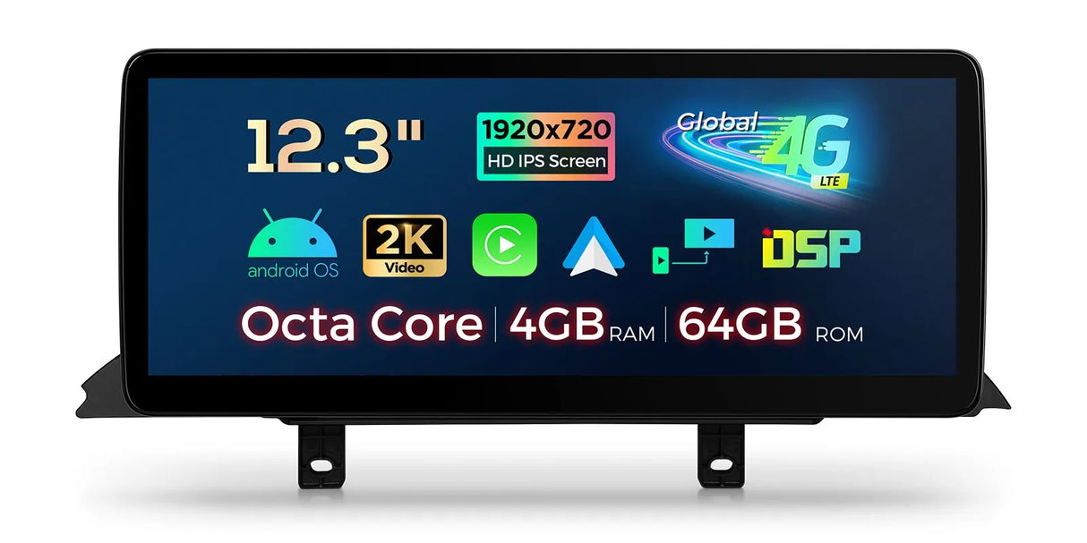 Xtrons 12.3" Head Unit Display Upgrade For BMW F3X 3/4 Series & F8X M3/M4 2016+ (NBT EVO) | 4GB RAM & 64GB ROM