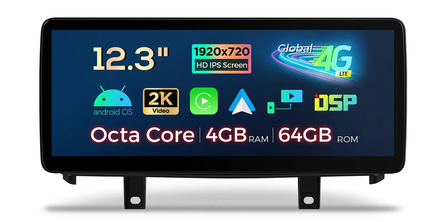 Xtrons 12.3" Head Unit Display Upgrade For BMW X5/X6 X5M/X6M F15/F16 F85/F86 2017-2018 (NBT EVO) | 4GB RAM & 64GB ROM