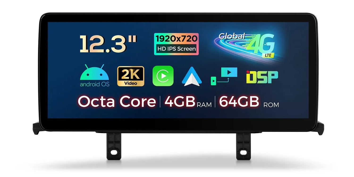 Xtrons 12.3" Head Unit Display Upgrade For BMW 1/2 Series F20/F21/F22/F23 2011-2017 (NBT) | 4GB RAM & 64GB ROM