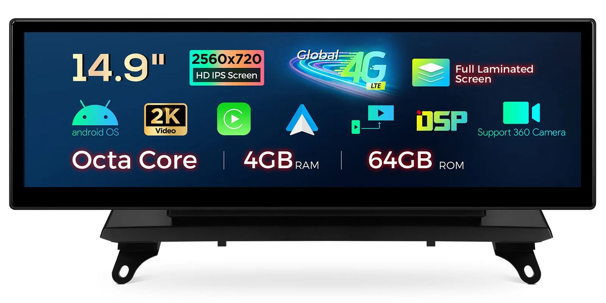 Xtrons 14.9" Head Unit Display Upgrade For BMW X5/X6/M E70/E71 2007-2010 (CCC)