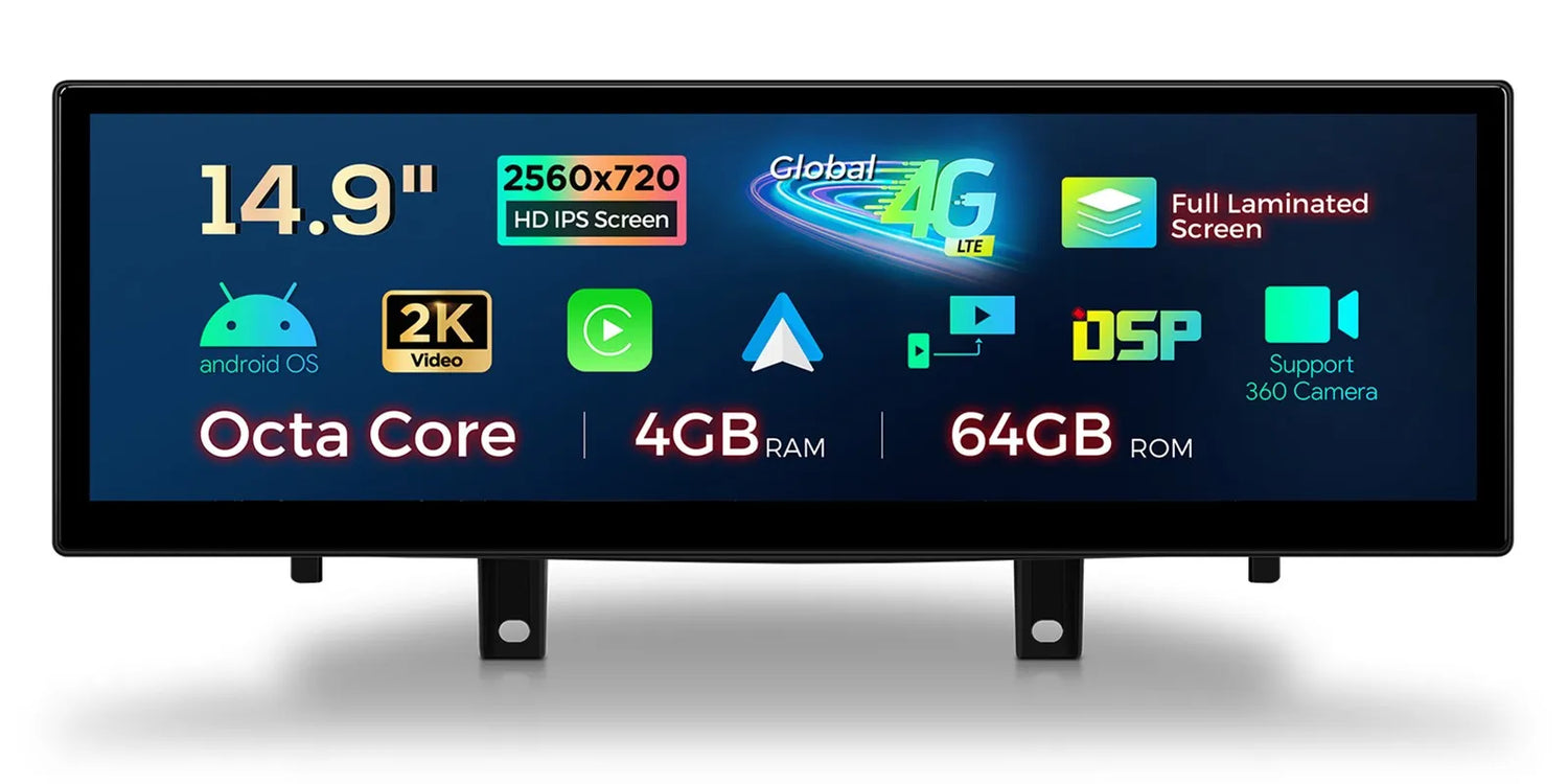 Xtrons 14.9" Head Unit Display Upgrade For BMW X5/X6 X5M/X6M F15/F16 F85/F86 2014-2017 (NBT)