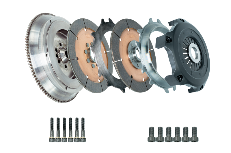 DKM Clutch 11-13 BMW 135i 335i 435i 535i 215mm Ceramic Twin Disc MRX Clutch Kit w/Flywheel (850 ft/lbs Torque)