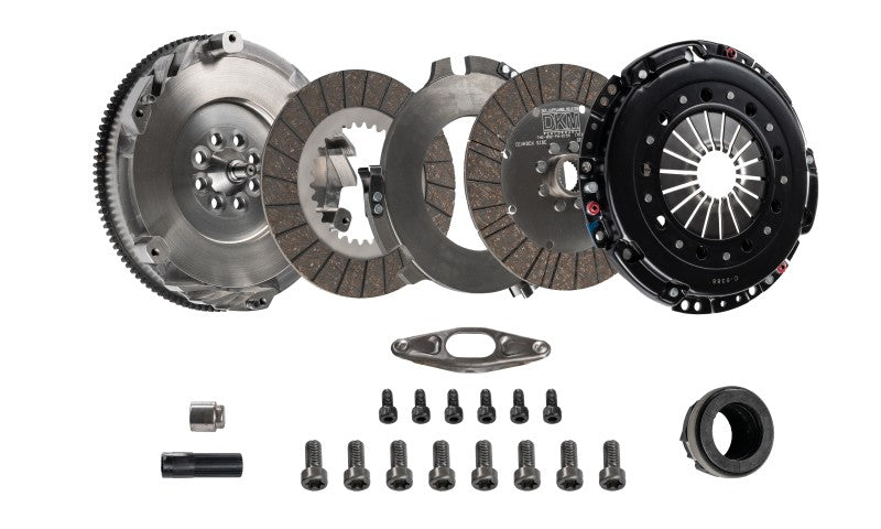 DKM Clutch BMW E9X 135i 335i 535i Z4 MS Organic Twin Disc Clutch Kit w/Flywheel (660 ft/lbs Torque)
