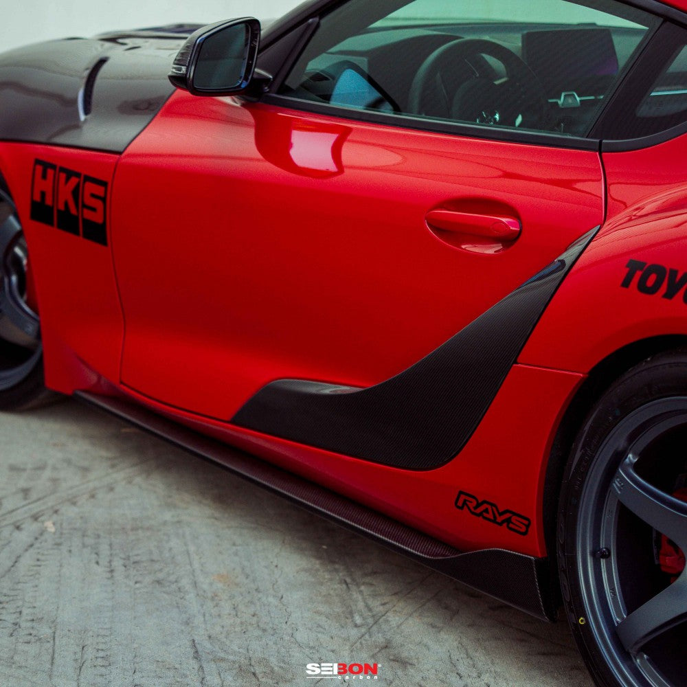 Seibon Carbon Ffiber Side Skirts For 20-23 Toyota GR Supra