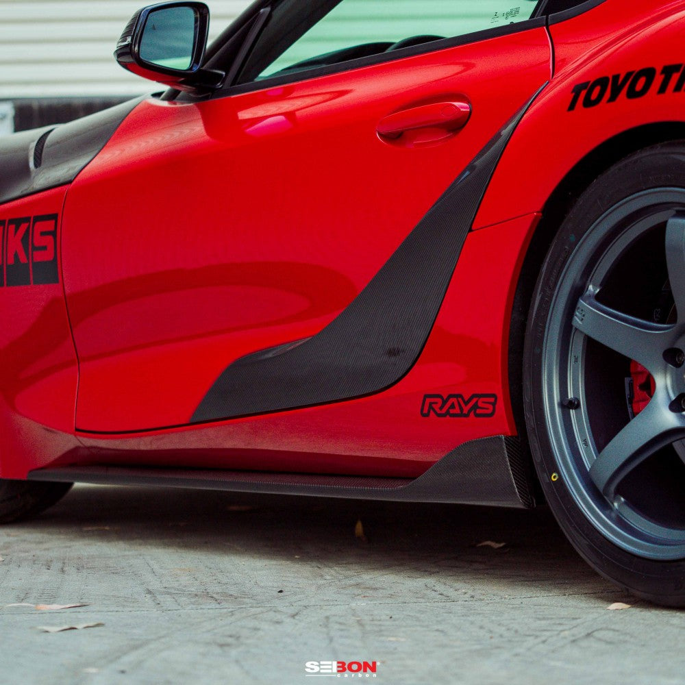 Seibon Carbon Ffiber Side Skirts For 20-23 Toyota GR Supra