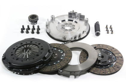 DKM Clutch kit for BMW E34/ E36/ E39/ E46/ Z3 Twin Disc Clutch w/Steel Flywheel (660 ft/lbs. Torque)