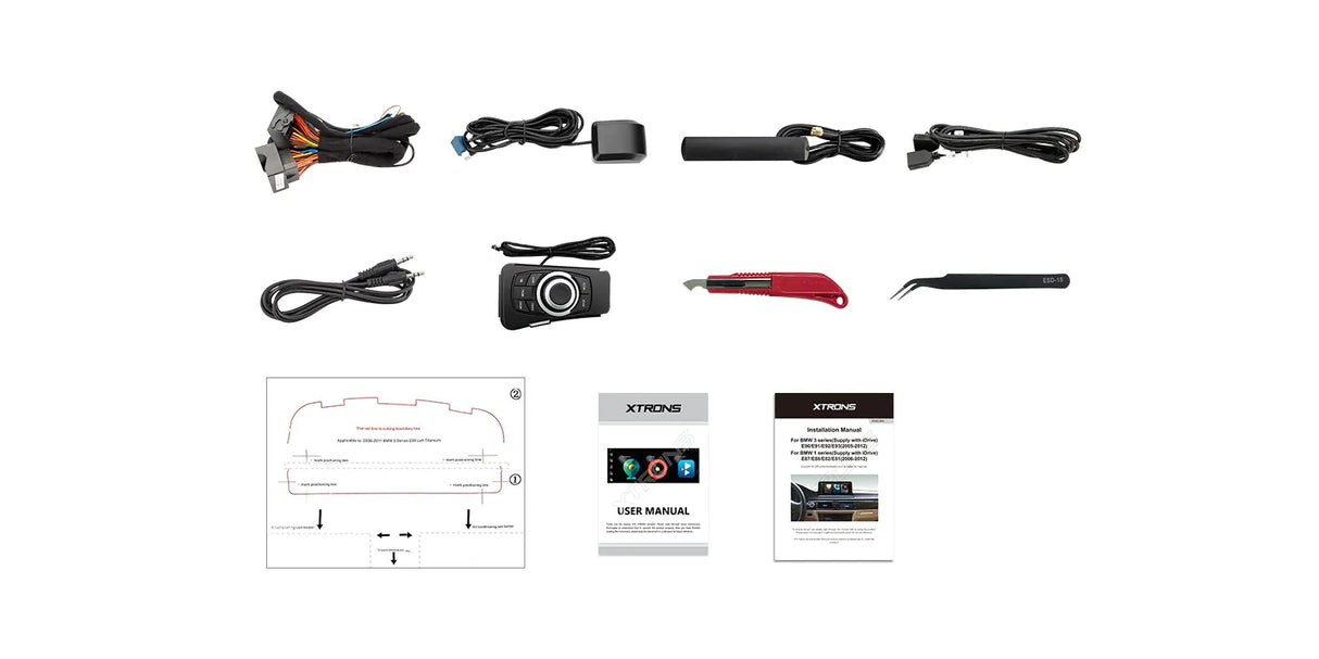Xtrons 10.25" Head Unit Display Upgrade For BMW 3 Series/M3 E9X 2007-2013 (No Original Display) | 4GB RAM & 64GB ROM