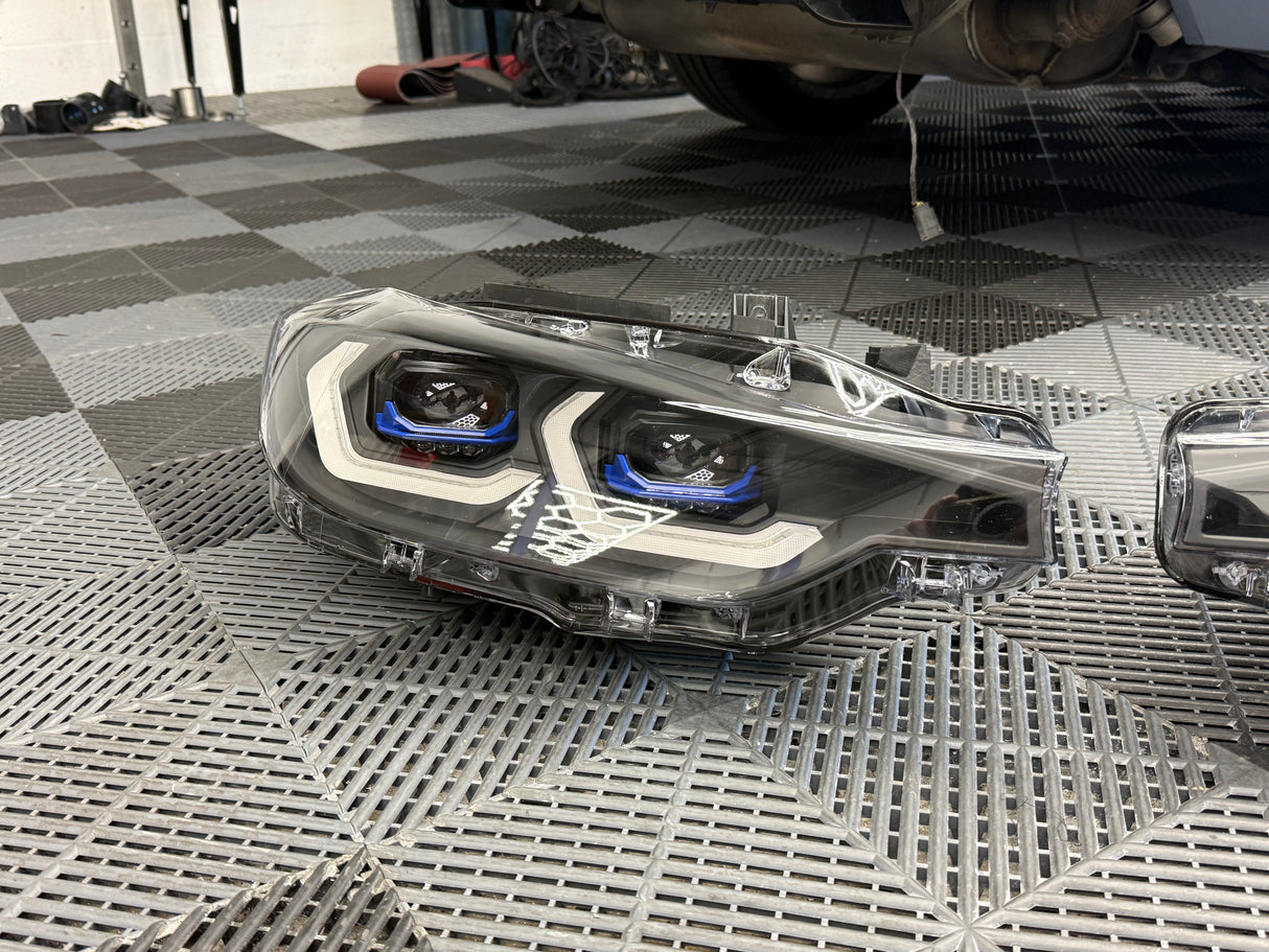 BMW F30/F31 3-Series G8X Laser Style Headlights (For Original LED Vehicle/Color Switching DRL) (Used)