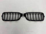 High Gloss Black Double Slat M3 Style Kidney Grilles BMW F30 F31