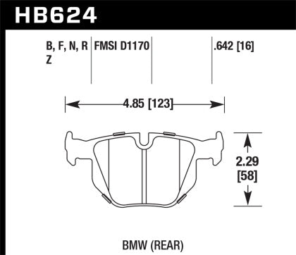 Hawk Performance Street Pads for 06-15 BMW E9X/X1 (Rears)