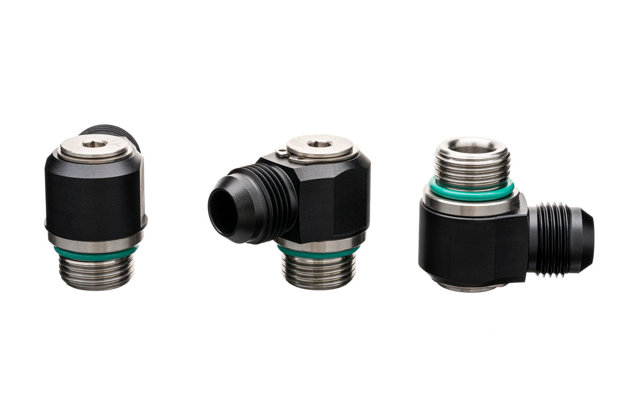 '-10 AN to ORB Low Mount Swivel Fitting