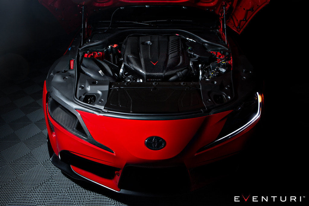 Eventuri Black Carbon Headlamp Race Duct for Toyota A90 Supra