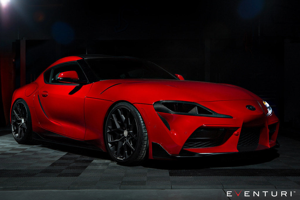 Eventuri Black Carbon Headlamp Race Duct for Toyota A90 Supra