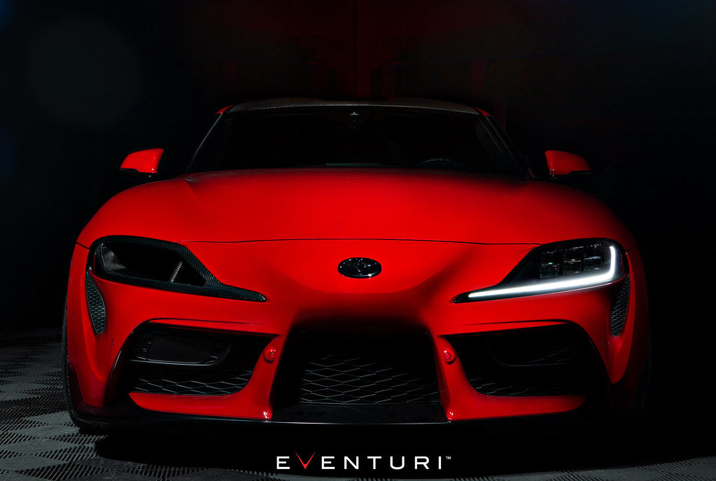 Eventuri Black Carbon Headlamp Race Duct for Toyota A90 Supra