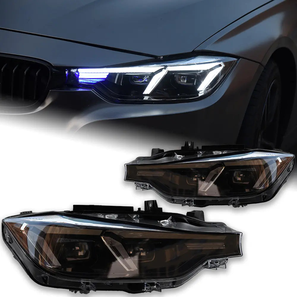 Modern Style LED Headlights w/ Sequential Turn Signals For BMW F30/F31 3-Series