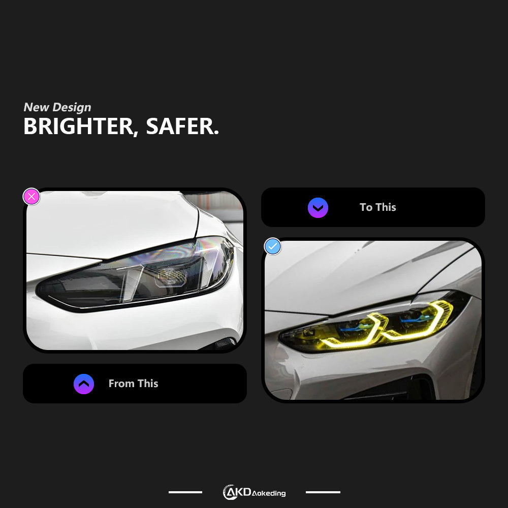 BMW 4-Series & M3/M4 "Pre-LCI Laser-Style" Headlights G22 G23 G26 G80 G82 G83