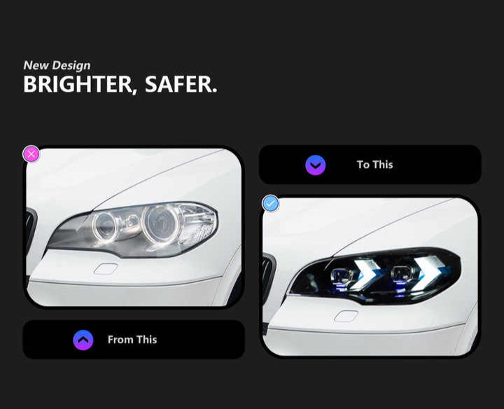 BMW E70 X5 G05 LCI Style Headlights