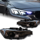 Modern Style LED Headlights w/ Sequential Turn Signals For BMW F30/F31 3-Series