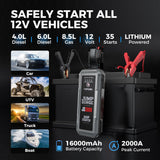 TOPDON JUMPSURGE2000 2000 Peak Amp Battery Jumpstarter, Power Bank, & Flashlight