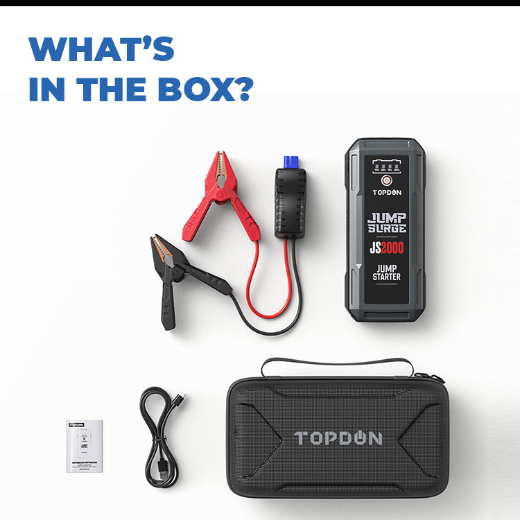 TOPDON JUMPSURGE2000 2000 Peak Amp Battery Jumpstarter, Power Bank, & Flashlight