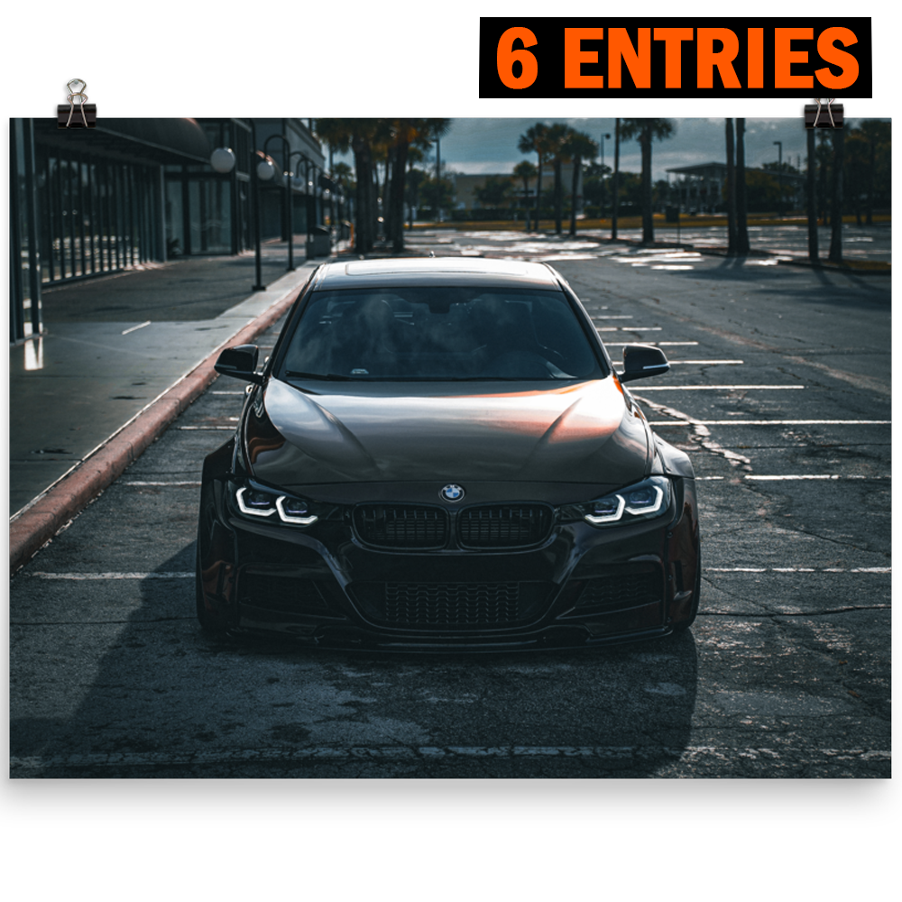 F30 335i Widebody Menacing Wall Art Matte Paper Poster