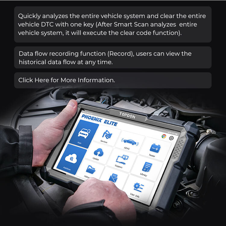 TOPDON PHOENIX ELITE OBDII Bluetooth Diagnostics/Scan Tool