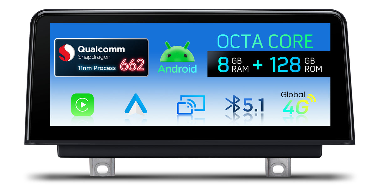 Xtrons 10.25" Head Unit Display Upgrade For BMW F3X 3/4 Series & F8X M3/M4 2013-2016 (NBT)  | 8GB RAM & 128GB ROM