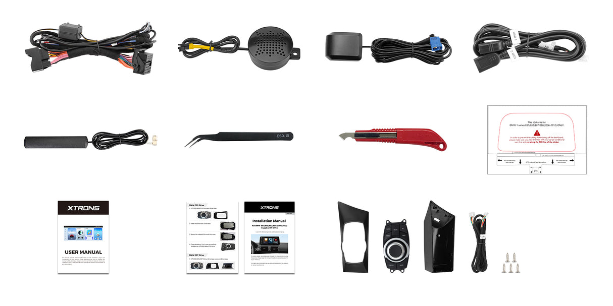 Xtrons 12.3" Head Unit Display Upgrade For BMW 1 Series E8X 2007-2013 (No Original Display) | 8GB RAM & 256GB ROM