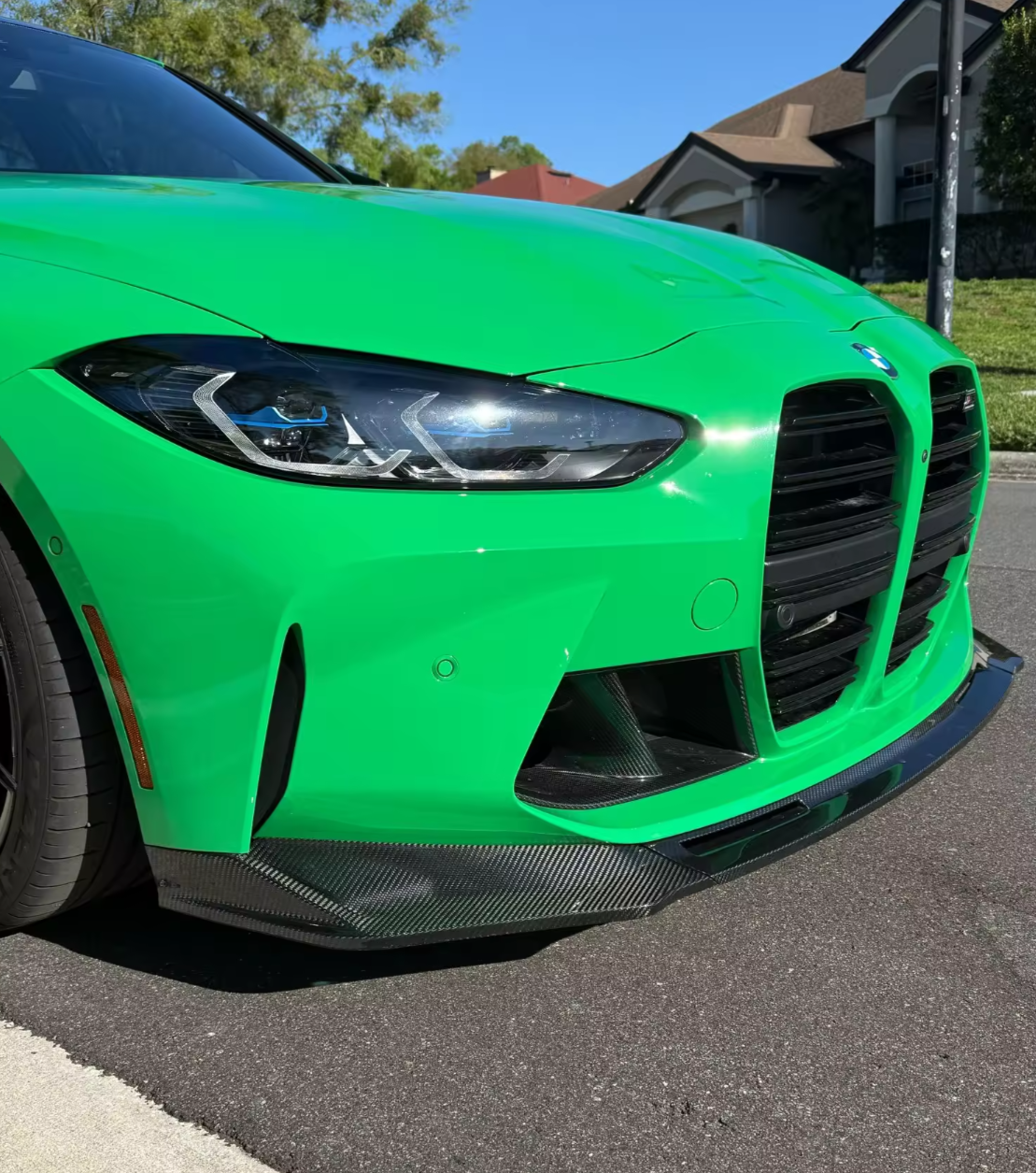 V-Style Carbon Fiber 3 Piece Front Lip For BMW G80/G82/G83 M3/M4