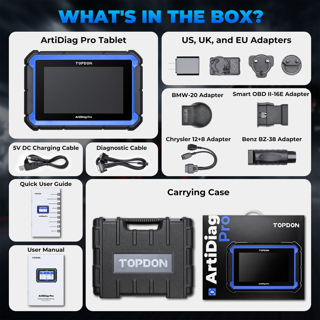 TOPDON ArtiDiag Pro 7" Scan Tool w/Service Functions & Bi-Directional Controls