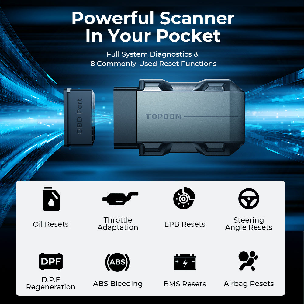 TOPDON TopScan Pocket-Size Bluetooth Scan Tool w/Bi-Directional Controls