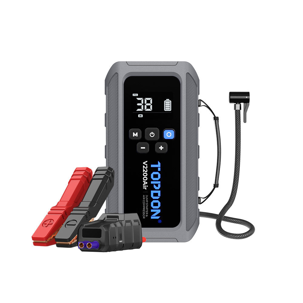 TOPDON V2200AIR "2-in-1" 2200 Peak Amp Jump Starter & Tire Inflator