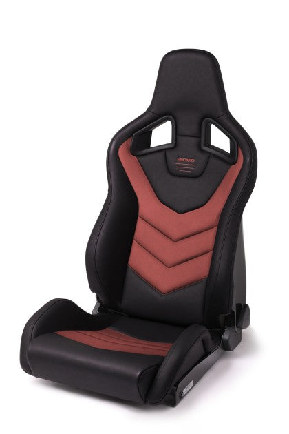 Recaro Sportster GT- Black Vinyl/Red Suede