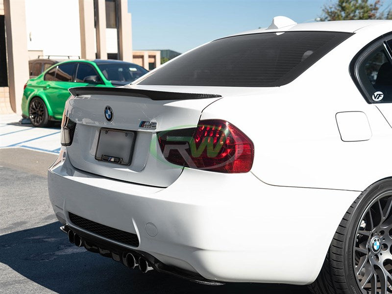 Rw Carbon BMW E90 Carbon Fiber Performance Style Trunk Spoiler