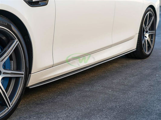 Rw Carbon BMW F10 F11 CF Performance Style Side Skirt Extensions