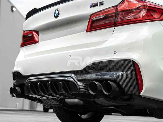 Rw Carbon BMW F90 M5 DTM+ Carbon Fiber Rear Diffuser