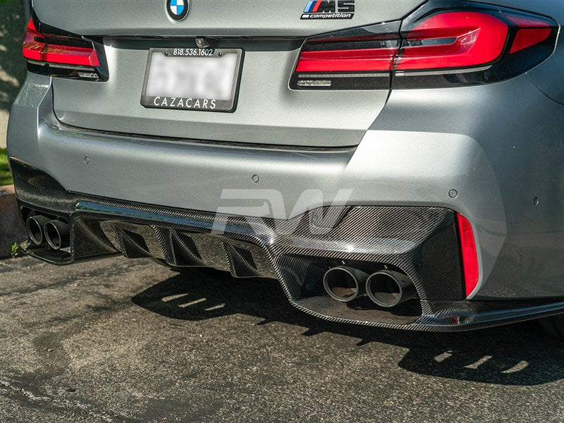 Rw Carbon BMW F90 M5 3D Style Carbon Fiber Diffuser