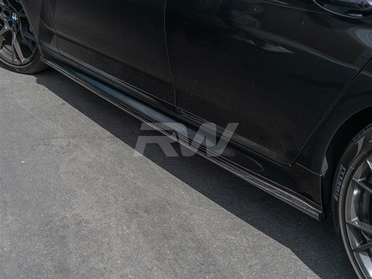 Rw Carbon BMW G30 F90 3D Style CF Side Skirt Extensions