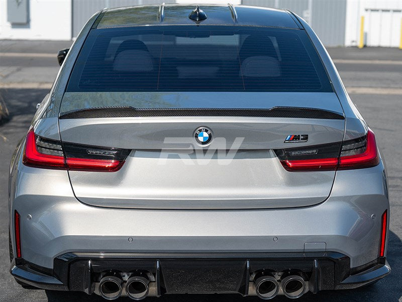 RW Carbon BMW G20 G80 CS Style Carbon Fiber Trunk Spoiler