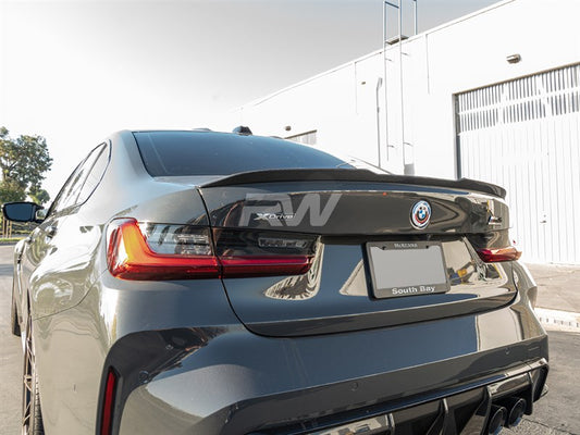 RW Carbon BMW G20 G80 M Style Carbon Fiber Trunk Spoiler