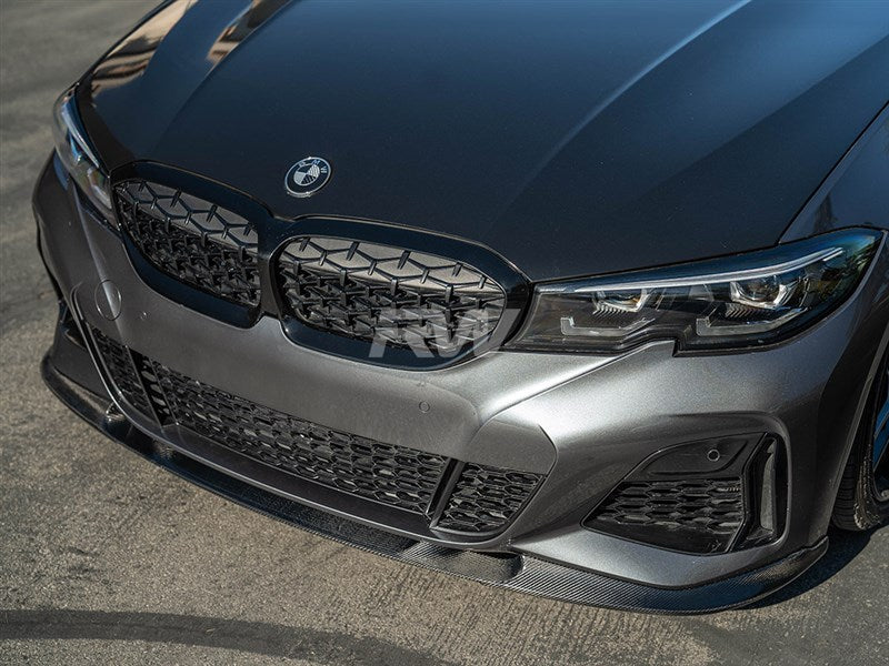 Rw Carbon BMW G20 3D Style Carbon Fiber Front Lip Spoiler