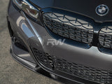 Rw Carbon BMW G20 3D Style Carbon Fiber Front Lip Spoiler