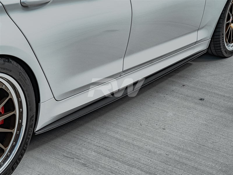 Rw Carbon BMW G30 F90 Carbon Fiber Side Skirt Extensions